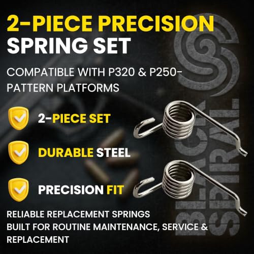 2-Piece Precision Compression Spring Set – Compatible with P/320 & P/250-Pattern Platforms - Durable Steel Construction - Drop-in Maintenance & Replacement Kit - Consistent Mechanical Performance
