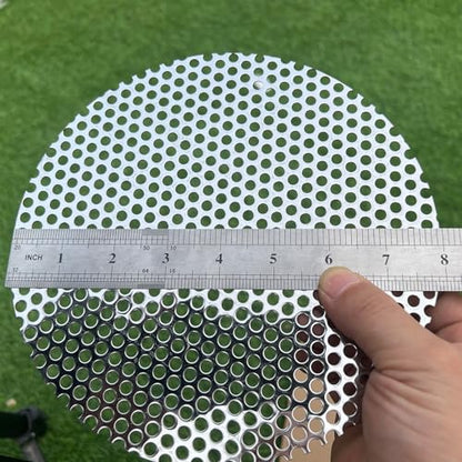 8" Diameter Round Slices Perforated Metal Sheets 19 Gauge Opening 1/5"(About 5 mm) Expanded Metal Mesh Perforated Plate 304 Stainless Steel Sheet Mesh Screen Panel Decorative Me - size: Round 8"