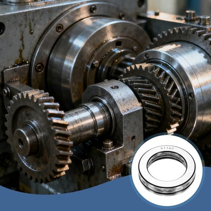 uxcell 4Pcs Thrust Ball Bearings, 35mm Bore 52mm OD 12mm Thick 51107 ABEC5 - size: 51107 35mm x 52mm x 12mm