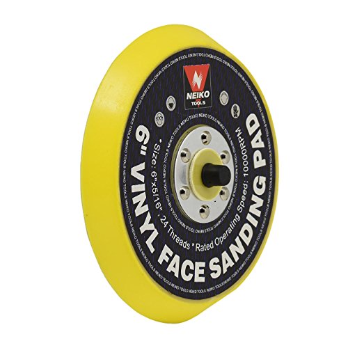 NEIKO 30262A 6" Sanding Pad with Vinyl PSA Backing, 5/16” Arbor with 24 Thread Mounts, 10,000 RPM, Sanding Pads are Ideal for Orbital and Dual Action Sander - size: 6", style: PSA (Sticky-Back)