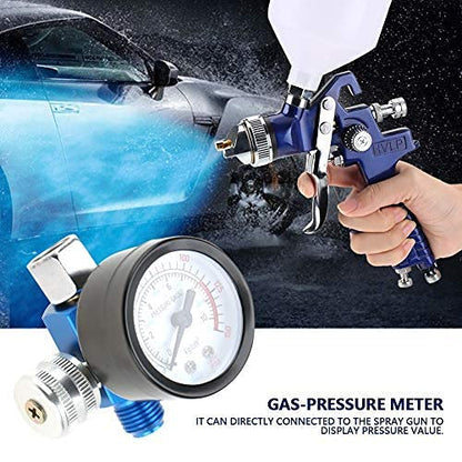 Fdit Spray Air Regulator G1 4 Thread, 0-150 PSI Gauge