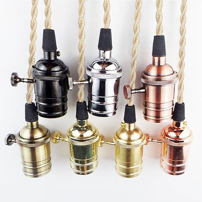 Helunsi 32.8 ft Twisted Cloth Covered Wire, 18/2 Champagne Gold Lamp Cord - color: Champagne Gold