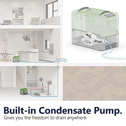 ALORAIR 180 PPD Commercial Dehumidifier with Pump, 6-Year Limited Warranty - color: Green