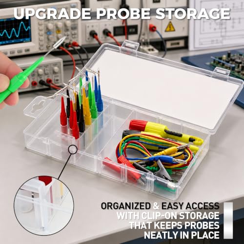 24-Piece Back Probe Kit, Multimeter Back Probe Pins with Test Leads, Alligator Clips, Piercing Probes, Automotive Electrical Circuit Diagnostic Tool Set for Car Repair - color: 24-Piece Multi-color