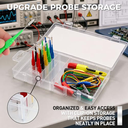 24-Piece Back Probe Kit, Multimeter Back Probe Pins with Test Leads, Alligator Clips, Piercing Probes, Automotive Electrical Circuit Diagnostic Tool Set for Car Repair - color: 24-Piece Multi-color
