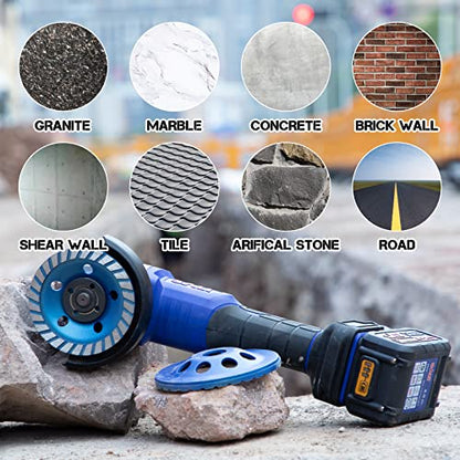 SALI Diamond Concrete Grinding Wheel 4 1/2 inch for Polishing and Cleaning Stone Concrete Surface, Cement, Marble, Rock, Granite, and Thinset Removing, Angle Grinder Segment Wheels Cup 115 * 22.2MM - style: Segment Turbo