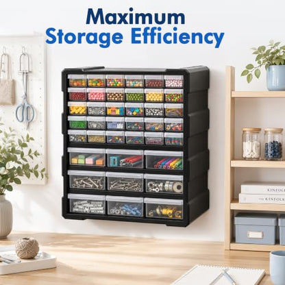Drawer Organizer Craft Organizers and Storage with Dividers Labels Thicker - size: 39 Drawer