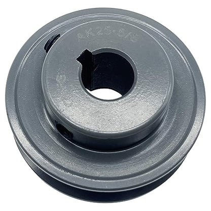 AK25-5/8 v Belt Pulley 5/8 inch Bore 2.5" OD,Cast Iron Material, AK Mechanical v-Belt Pulleys Single Groove Pulley for"4L" or"A" or "3L" Belt - size: 2.5 inch OD, 5/8 inch Bore, style: 1 Groove