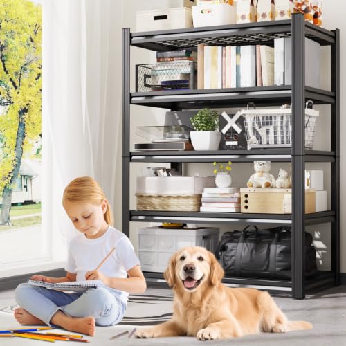 3-Pack Heavy Duty Garage Shelving for Large Storage & Garage Organization, 78"H x 46"W x 20"D 5-Tier Adjustable All Metal Wire Shelf for Tools, Storage Bins, Bulk Items, Warehouse & Workshop - size: 46"Wx19.7"Dx78"H