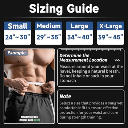 MANUEKLEAR 4-Inche Lever Belt Weightlifting with Heavy Duty Buckle - color: Blue, size: M (29-35inches)