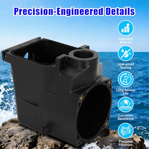 SPX1620AA Pump Strainer Housing Replacement Fit for Hayward Super Pump SP1600X and SP2600X Series Models 2-Inch by 2-Inch