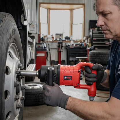 1 Inch Air Impact Wrench, Up to 3000ft-lbs Torque, 5000RPM 1'' Impact Gun - size: 1 Inch | 3000 ft-lbs w/6" Extended Anvil