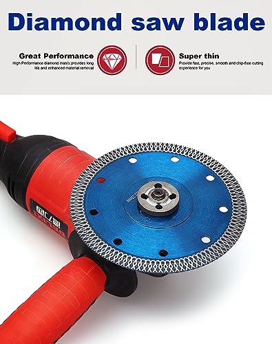 5" Super Thin Diamond Tile Blade Porcelain Cutting Blade for Cutting Granite Marble Ceramics Porcelain Tiles - size: 5"