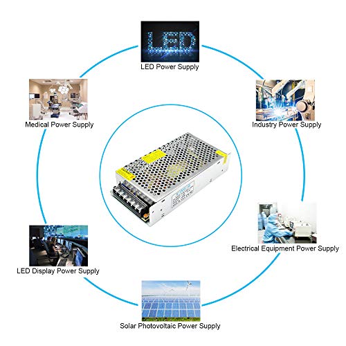 inShareplus 12V 12.5A 150W, DC Universal Regulated Switching Power Supply, 100-240V AC to DC 12 Volt LED Driver, Converter, Transformer for LED Strip Light, Computer Project - style: 12V 150W