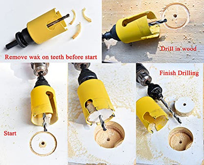 MaxTool 2-3/8" TCT Hole Saw 60mm Carbide Tip Holesaw 2.25" Deep with 5/8-18 Thread for Cutting Asphalt Brick Concrete MDF Tough Material; CT00Y57R224 - size: 2-3/8"