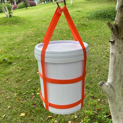 Bucket Sling Lifting for 5 Gallon Bucket Orange，Multifunctional Handling Sling.，Webbing Sling is Load Rated Up to 200Pounds