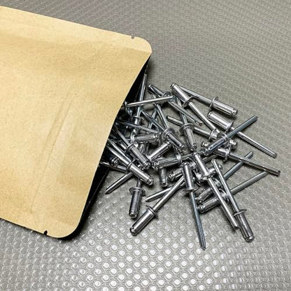 Maozaa 100Pcs 3/16" x 1/2" Aluminum Blind Rivets, Pop Rivets, Silver - color: Silver, size: 3/16" x 1/2"