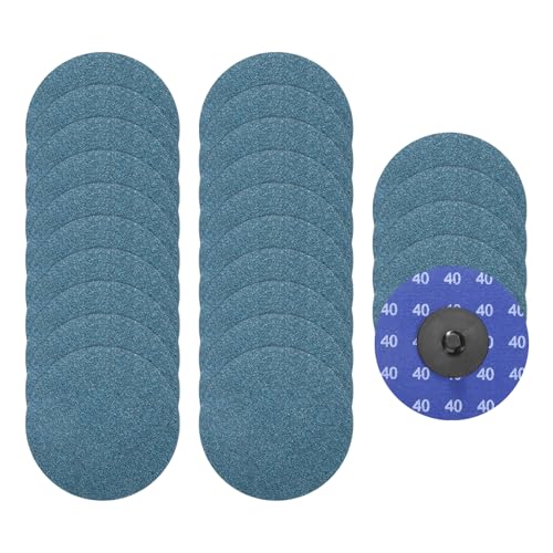 25 Pcs Zirconia Quick Change Sanding Discs 3", 40 Grit - size: 40 Grit