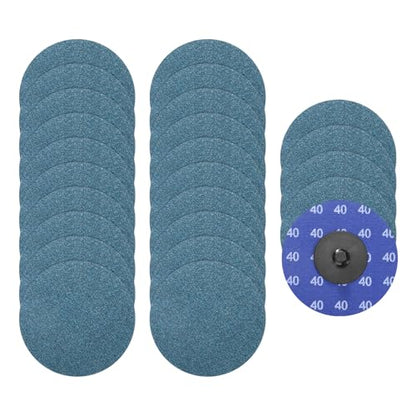 25 Pcs Zirconia Quick Change Sanding Discs 3", 40 Grit - size: 40 Grit