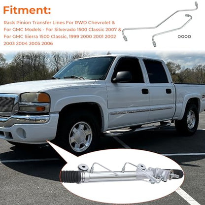 Rack and Pinion Transfer Line Compatible with RWD Chevrolet & GMC Models