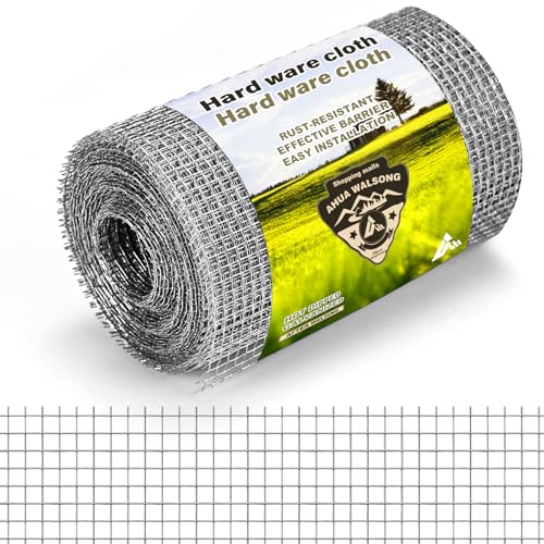 Hardware Cloth 12" x 10', 1/8" 27 Gauge Galvanized Wire Mesh Roll, Welded Metal Screen for Chicken Coops, Poultry Fencing, Animal Cages, Garden Barriers, DIY Craft Projects - size: 1/8" 27ga 12in x 10ft