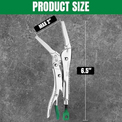 SK 6.5" Long Nose Locking Pliers, Vice Grips, Premium CR-V Steel - size: 6.5" Single