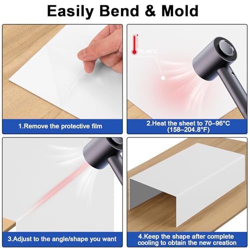 White ABS Plastic Sheet 16" x 20" x 1/4" Thick White Rigid Thermoplastic Sheet (Upgrade Surface) 6MM Flexible High Tensile Large ABS Moldable Plastic Panel for Crafts, DIY, Signs - color: White, size: 16" x 20" x 1/4"