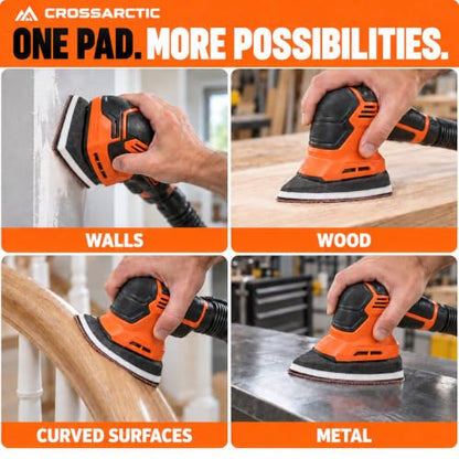 4 Pack Triangle Sanding Pads - Hook & Loop Interface with 5 Holes - EVA Foam - Compatible with Mouse Sander & Detailed Surfaces - size: Triangle | 5 Holes