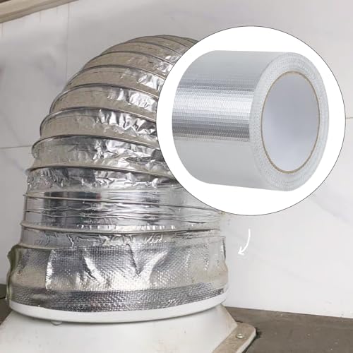 Aluminum Foil Duct Tape, High-Temp Seal for HVAC - 3" x 22Yds - size: 3 Inch X 66 Feet