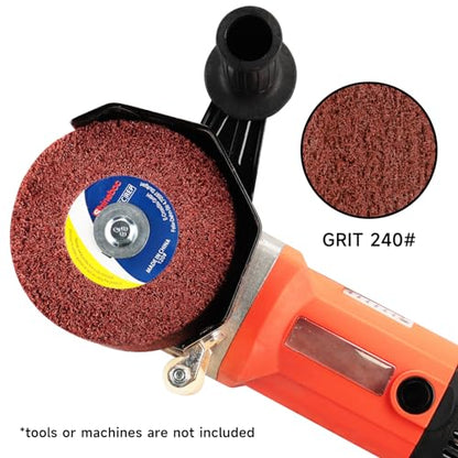 Shinboc 4.7 x 4 Inch Surface Conditioning Drum, 240 Grit Non-Woven Abrasive - style: Red 240 Girt