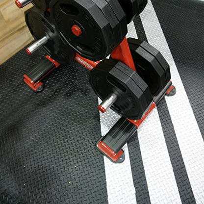 Rubber-Cal Diamond-Plate Rubber Flooring Roll - 3 mm x 4 ft x 4 ft Roll - Black - size: 48"L x 48"W x 0.1"Th