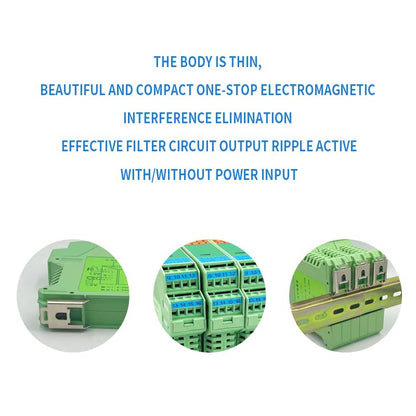 Signal Isolator DC 24V,PLC Detect Signal Conditioner,Module Analog Output(1 in 2 Out 4-20mA Turn 4-20mA) - color: 1 input and 2 outputs