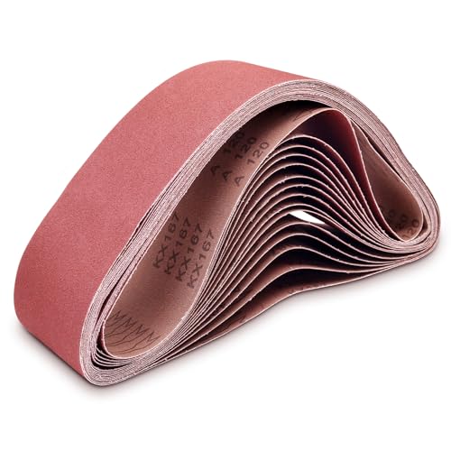 4 x 36 Sanding Belts 120 Grit, 15 Pack - color: 120 Grit, size: 4x36in