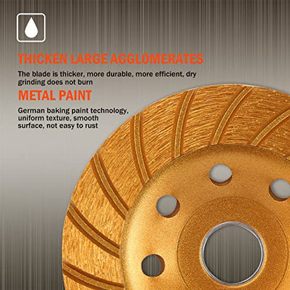 KSEIBI 644050 Super Turbo Diamond Cup Wheel 4-1/2 Inch (115 mm) - size: 4-1/2"x5/8"-11 (Super Turbo)