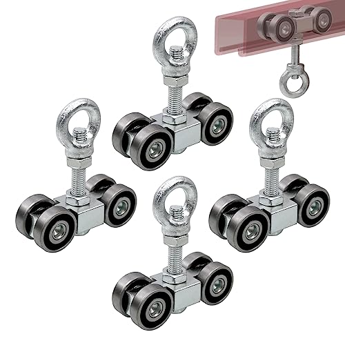 CNQLIS 4 Wheel Trolley Assembly Roller Trolley - style: Comes with ring eye nut