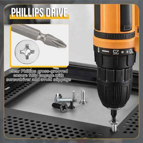 DTGN M2-M5 Phillips Flat Head Bolts Nuts Washers Assortment Kit 304 840pcs - size: M2M3M4M5