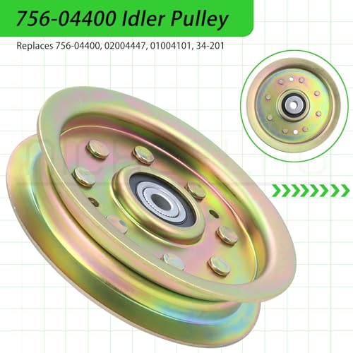 2 Pack 01004101 Idler Pulley for Cub Cadet 44" 48" 50" 60" Deck - color: A16 2x756-04400