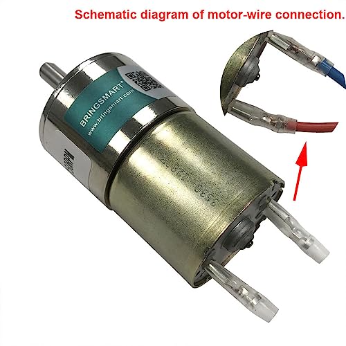 Bringsmart DC 12V 300rpm Gear Motor with Bracket Centric Shaft 37mm Gearbox - style: 12V 300RPM