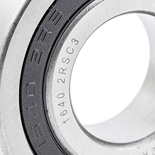 [2-Pack] 1640-2RS - Deep Groove Radial Ball Bearing 7/8 in x 2 in x 9/16 in (ID x OD x Width) | 22.2 mm x 50.8 mm x 14.3 mm (ID x OD x Width) with Double Rubber Seal
