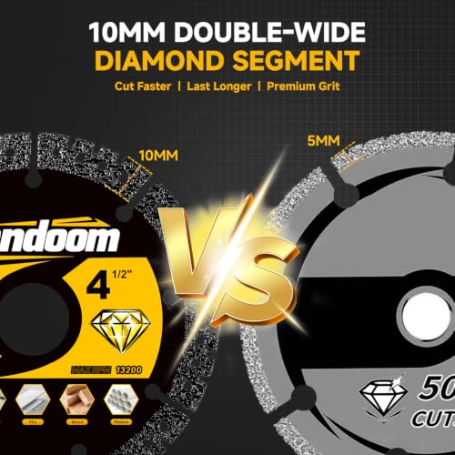 4PCS 4.5" Diamond Cutting Wheel, Heavy Duty Metal Saw Blade/Angle Grinder