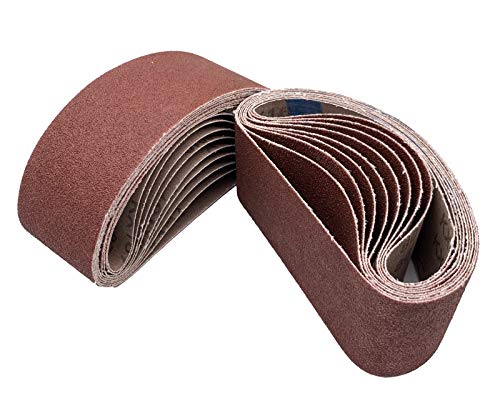 2-1/2 x 16 Inch Belt Sander Sanding Belts, 80 Grit, 18 Pack - color: 80 Grit, size: 2.5x16in
