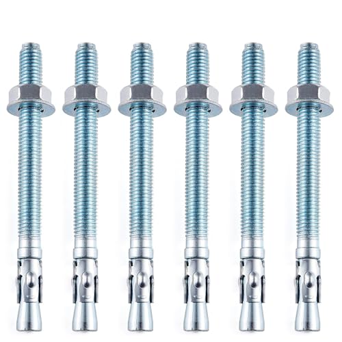 10 Pcs 1/2" x2-3/4 Wedge Anchors,Heavy-Duty Mounting Bolts for Concrete - size: 1/2"x2-3/4"