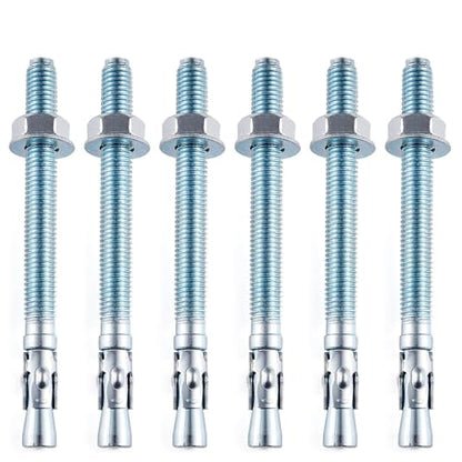 10 Pcs 1/2" x2-3/4 Wedge Anchors,Heavy-Duty Mounting Bolts for Concrete - size: 1/2"x2-3/4"