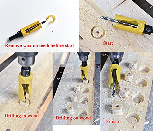 MaxTool 1-3/8" TCT Hole Saw 35mm Carbide Tip Holesaw 2" Deep with 5/8-18 Thread for Cutting Asphalt Brick Concrete MDF Tough Material; CT00Y57R124 - size: 1-3/8"