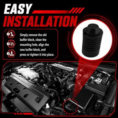 2PCS Hood Bumper Stop Rubber OEM#90541-15019,Car Bumper Damping Rubber Pad for Shock-absorbing and Noise-reducing,Durable Engine Cover Bumpers Damping Cushion Stoppers