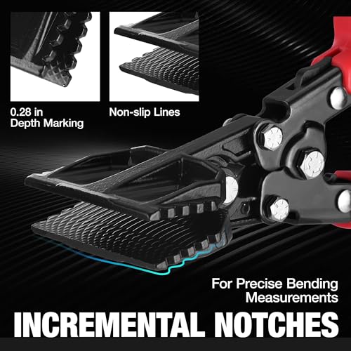 WORKPRO Hand Seamer Tool, 3-Inch Sheet Metal Bender, Heavy-Duty Steel Sheet Metal Brake Pliers for Bending, Seaming, Flattening with Ergonomic Handle and Smooth Jaw - size: 3 Inch