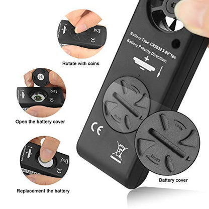 Anemometer Handheld, Air Flow Velocity Meter up to 67mph Light Weight 53g - color: 816B Pocket