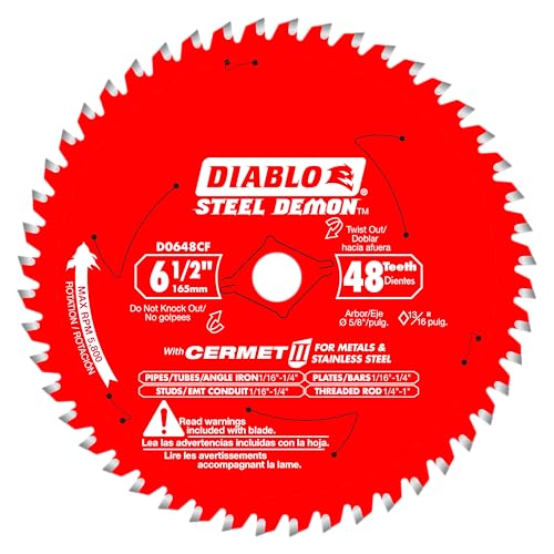 Diablo Steel Demon Cermet II Saw Blade for Medium Metal - 6-1/2" x 48-Teeth - size: 6-1/2", style: 48 TCG
