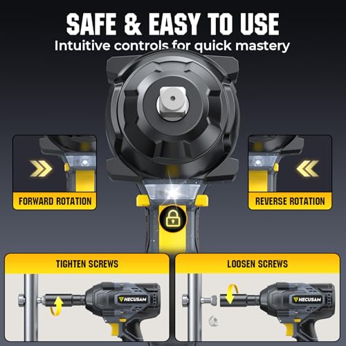 1328Ft-lbs 1/2" Cordless Impact Wrench, 1800N.m Brushless High Torque Impact Gun with 2x4.0Ah Batteries, 4-Speed Battery Powered Impact Wrench, Pistola de Impacto for Car Truck RV Mechanics Repair