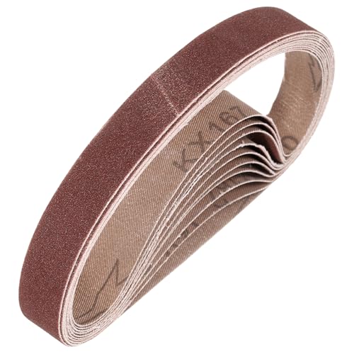 HARFINGTON 1/4 x 6 Inch Sanding Belts, 10 Pcs 120 Grit Aluminum Oxide - size: 1/4 x 6 inch(120 grit)